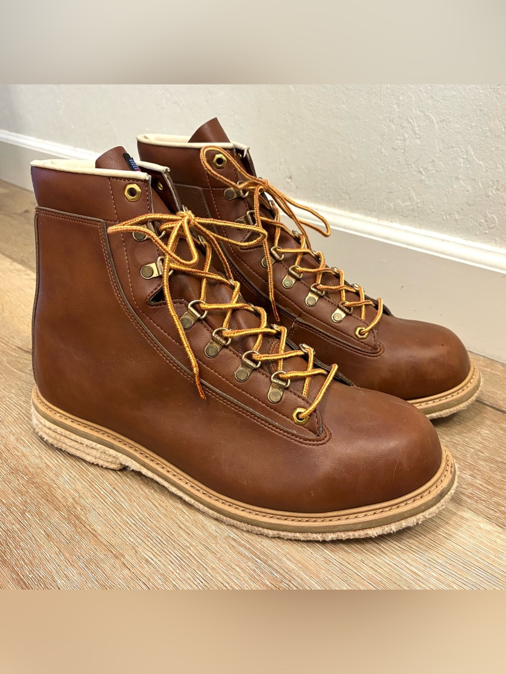LL Bean vintage leather Fly Fishing Angler Wading Boots Shoes Felt sole Men’s 13